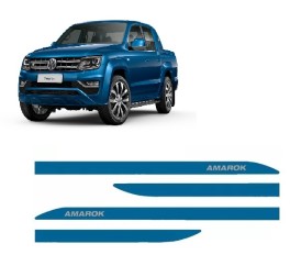 Friso Lateral Amarok CD Azul Ravena SLIM*
