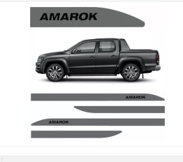 Friso Lateral Amarok CD Cinza Indium SLIM*