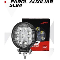 Farol Auxiliar Universal R8 9 Led 27w Redondo*