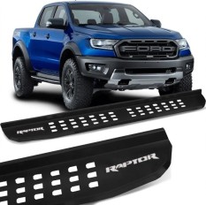 Estribo Steel Carbon Raptor Preto Ranger Cabine Dupla 2013 até 2025 C&K 