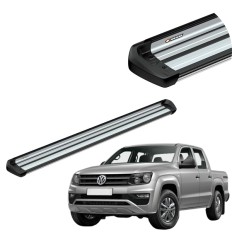 Estribo Integral Prata Amarok 2010 até 2025 Cabine Dupla Keko