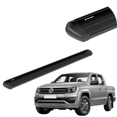 Estribo Integral Preto Amarok 2010 até 2025 Cabine Dupla Keko
