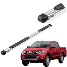 Estribo Oblongo Cromo L200 Triton 2008 até 2016 Cabine Dupla Keko