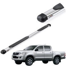 Estribo Oblongo Cromo Hilux 2006 até 2015 Cabine Dupla Keko