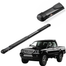 Estribo Oblongo Preto L200 Sport e Outdoor Cabine Dupla Keko