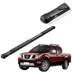 Estribo Oblongo Preto Frontier SEL 2008 até 2016 Cabine Dupla Keko