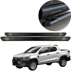 Estribo Extreme Preto Strada Cabine Dupla e Simples 2021 até 2025 C&K