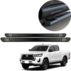 Estribo Extreme Preto Hilux Cabine Dupla 2016 até 2025 C&K