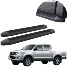 Estribo Injetado Preto Hilux Cabine Dupla 2006 até 2015 C&K