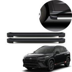 Estribo EVO Corolla Cross 2021 até 2025 Preto Fosco C&K