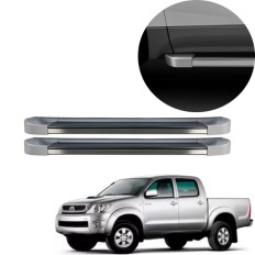 Estribo EVO Hilux Cabine Dupla 2010 até 2014 Prata Reflex C&K