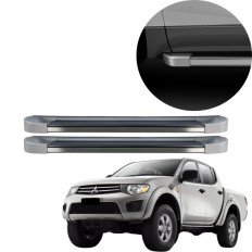 Estribo EVO L200 Triton Cabine Dupla 2007 até 2018 Prata Evolution C&K