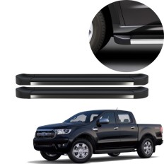 Estribo EVO Ranger Cabine Dupla 2013 até 2023 Preto Fosco C&K