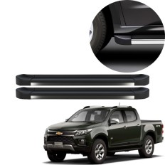 Estribo EVO S10 Cabine Dupla 2012 até 2025 Preto Carbon Flash C&K