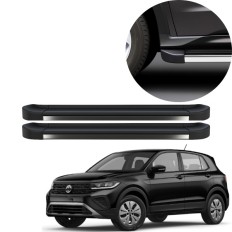 Estribo EVO T-Cross 2019 até 2025 Preto Fosco C&K