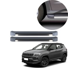 Estribo EVO Compass 2017 até 2025 Cinza Antique C&K