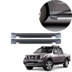 Estribo EVO Frontier SEL Cabine Dupla 2008 até 2016 Cinza Steel C&K