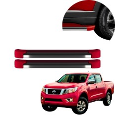 Estribo EVO Frontier Cabine Dupla 2017 até 2025 Vermelho Alert C&K