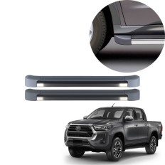 Estribo EVO Hilux Cabine Dupla 2016 até 2025 Cinza Granito C&K