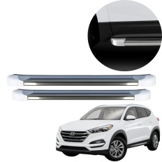 Estribo EVO New Tucson 2017 até 2025 Branco Perolado C&K