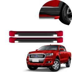 Estribo EVO Ranger Cabine Dupla 2013 até 2023 Vermelho Bari C&K