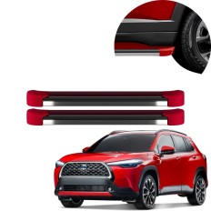 Estribo EVO Corolla Cross 2021 até 2025 Vermelho Granada C&K