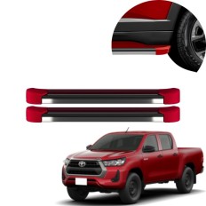 Estribo EVO Hilux Cabine Dupla 2016 até 2025 Vermelho Volcano C&K