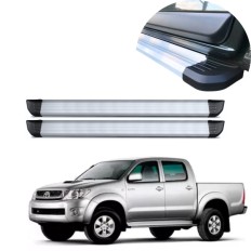 Estribo Alumínio Anodizado Hilux Cabine Dupla 2006 até 2015 C&K