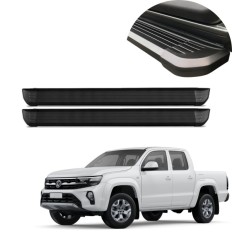 Estribo Alumínio Preto Amarok Cabine Dupla 2010 até 2025 C&K