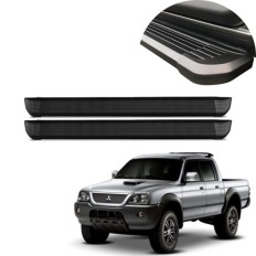 Estribo Alumínio Preto L200 Sport e Outdoor 2005 até 2012 C&K