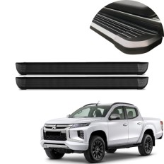 Estribo Alumínio Preto L200 Triton Sport 2017 até 2025 C&K