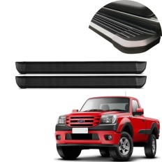 Estribo Alumínio Preto Ranger Cabine Simples 2001 até 2012 C&K