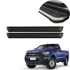Estribo Alumínio Preto Ranger Cabine Simples 2013 até 2023 C&K