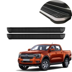 Estribo Alumínio Preto Ranger Cabine Dupla 2024 até 2025 C&K