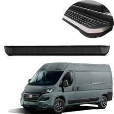 Estribo Alumínio Preto Ducato Extra Longa 2018 até 2025 C&K