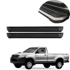 Estribo Alumínio Preto Hilux Cabine Simples 2006 até 2015 C&K