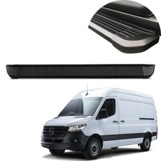 Estribo Alumínio Preto Sprinter Longa 415 e 515 2014 até 2025 C&K