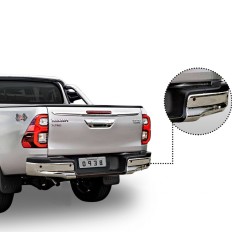 Ponteira LD do Parachoque Tras. Cromo - Hilux 16/ Outlet