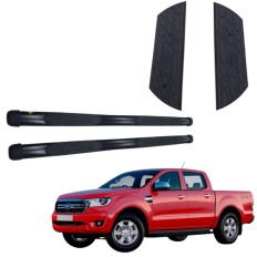 Estribo Oblongo Preto Ranger 2013 até 2023 Cabine Dupla Original Ford