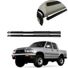 Estribo Oblongo Preto Hilux 4x4 Cabine Dupla 1997 até 2005 - CCF
