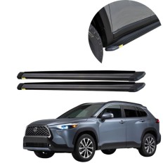 Estribo Alumínio Slim Preto Corolla Cross 2021 até 2025 – CCF 