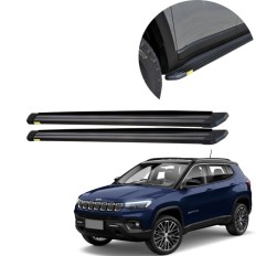 Estribo Alumínio Slim Preto Compass 2017 até 2025 – CCF 