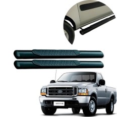 Estribo Oblongo Preto F250 e F350 Cabine Simples 1998 até 2012 - CCF