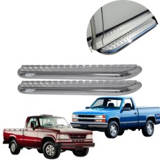 Estribo Plataforma Cromo Silverado e D20 1985 até 2001 - CCF