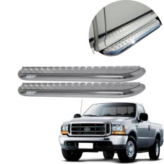Estribo Plataforma Cromo (1,20m) F250 Cabine Simples 1998 até 2012 - CCF