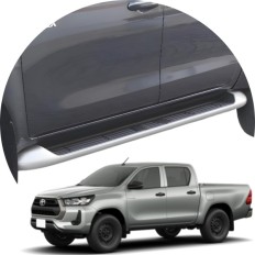 Estribo Modelo Original Plataforma Prata Hilux Cabine Dupla 2016 até 2025 - Bepo