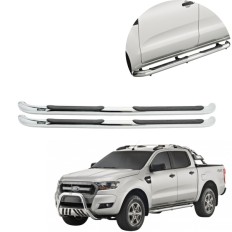 Estribo Tubular Cromado Modelo Original Limited Ranger 2013 até 2025 Cabine Dupla - Bepo