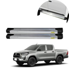 Estribo Alumínio Plataforma Anodizado Hilux Cabine Dupla 2016 até 2025 (Sem Kit) – CCF