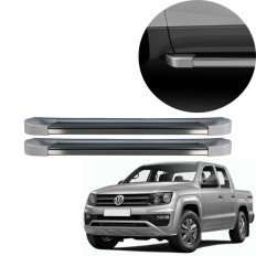 Estribo EVO Amarok Cabine Dupla 2023 até 2025 Prata Sargas C&K