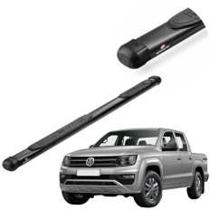 Estribo Oblongo Preto Amarok 2010 até 2025 Cabine Dupla Keko